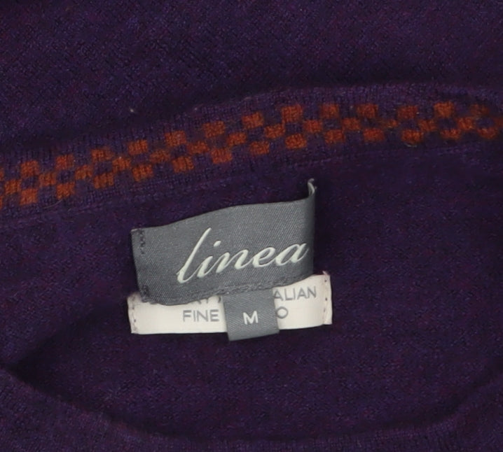 Additional view of Linea Women's Purple Wool Crew Neck jumper M