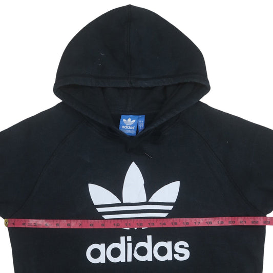 Adidas Men's Black Pullover Hoodie L Regular Fit Trefoil Logo