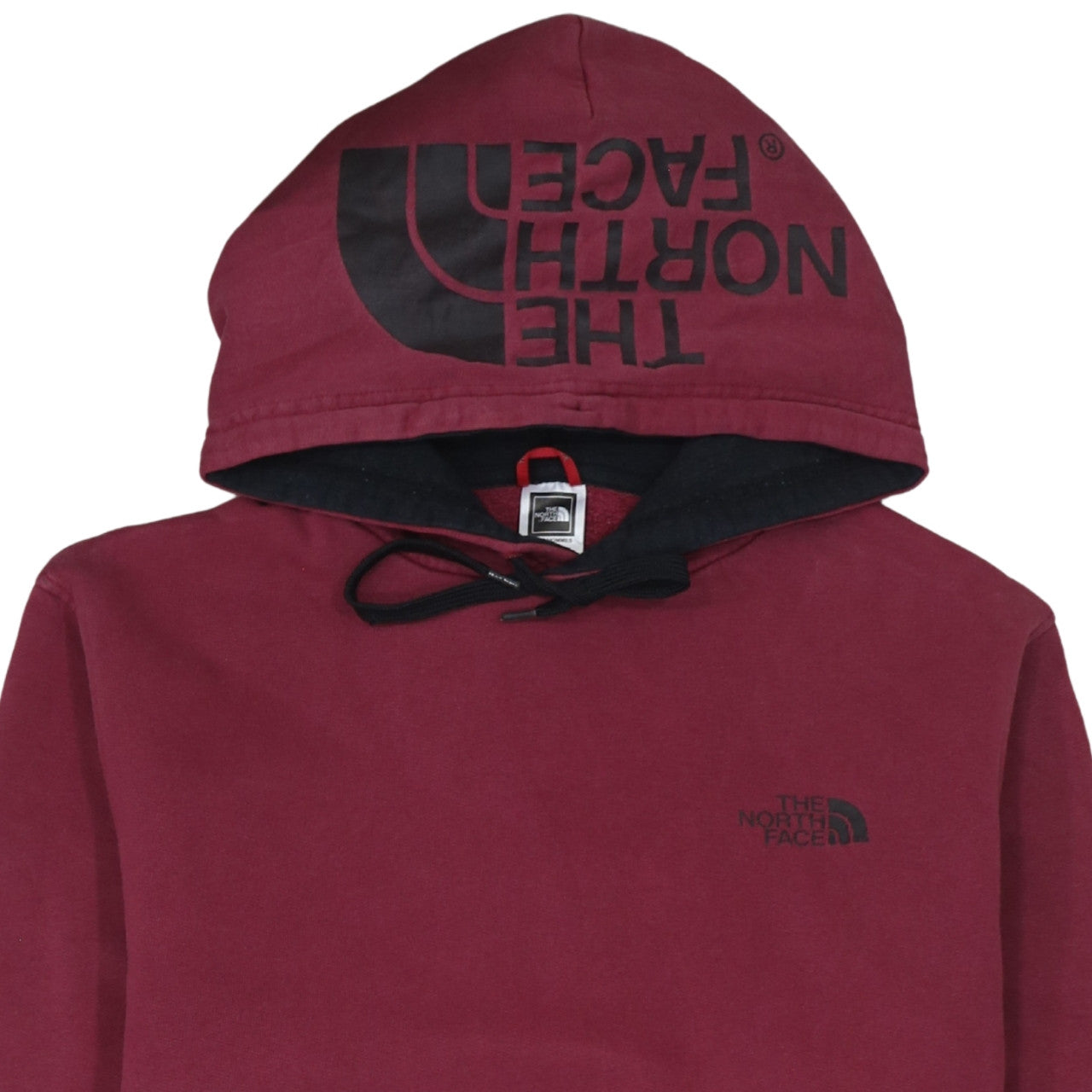 The North Face Women Burgundy Pullover Hoodie Medium 100% Cotton