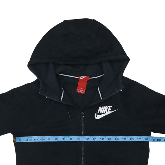 Nike Womens Black XS Full Zip Hooded Sweatshirt