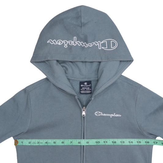 Champion Boys Blue Full Zip Hoodie 9-10 Years Regular Fit Fleece