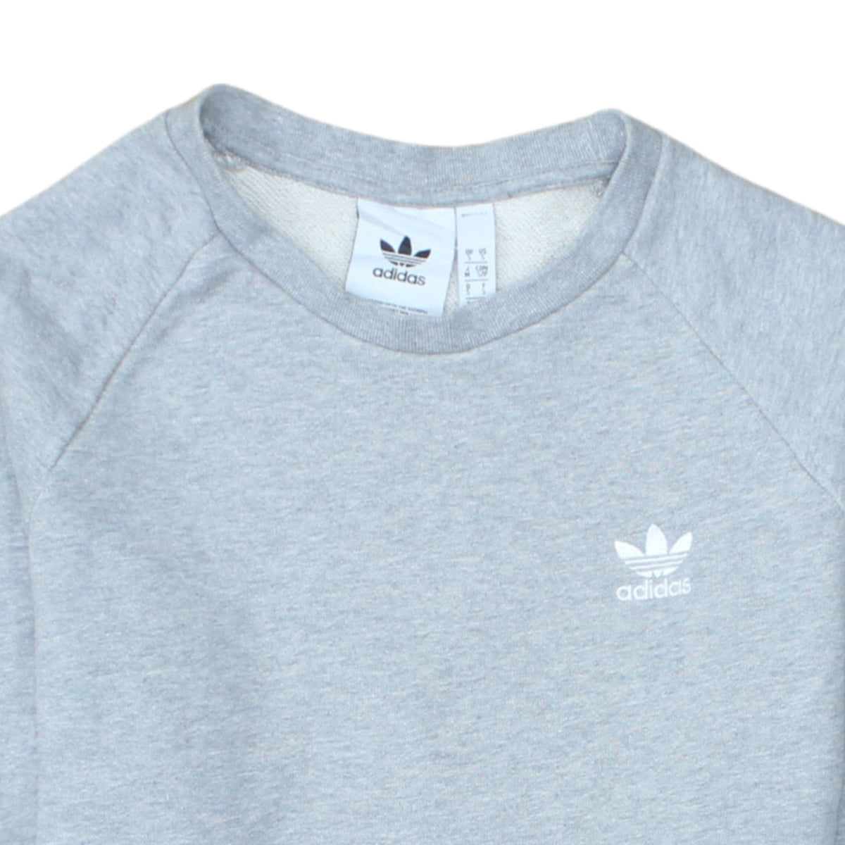 Additional view of adidas Men Grey Small Pullover Sweatshirt Crew Neck Fleece