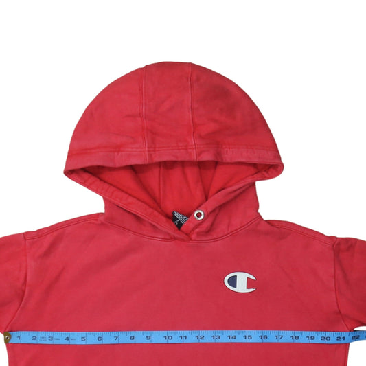 Champion Mens Red Medium Pullover Hoodie Logo Sweatshirt