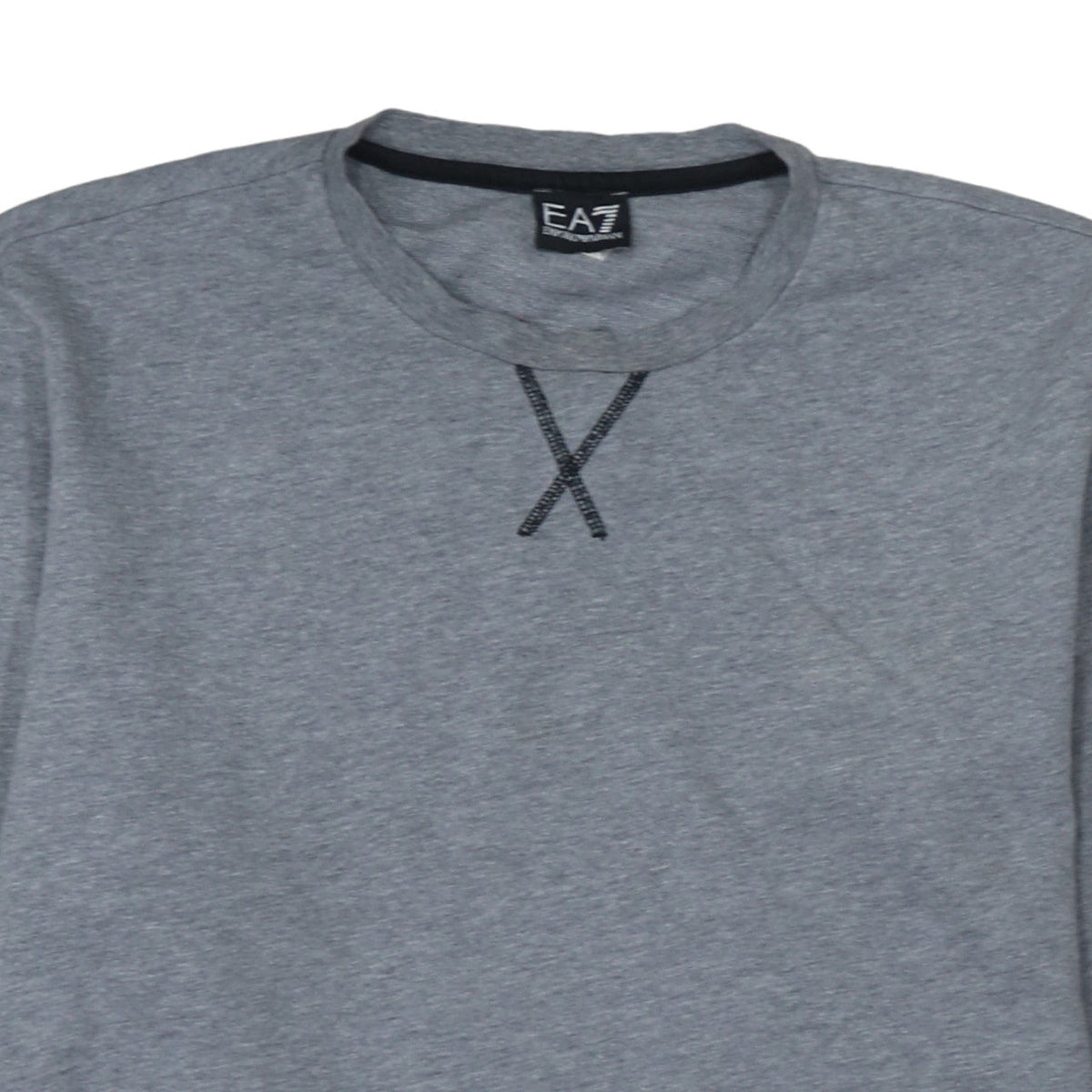 Additional view of Emporio Armani EA7 Men's Grey XL Crew Neck Cotton Pullover Sweatshirt