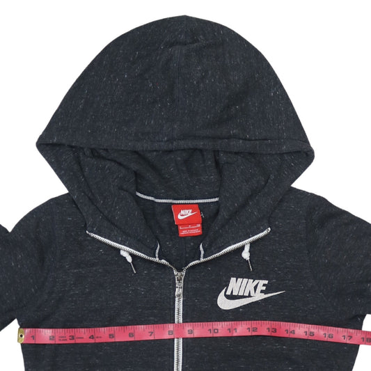 Nike Women Black Full Zip Hoodie Sweatshirt Size S
