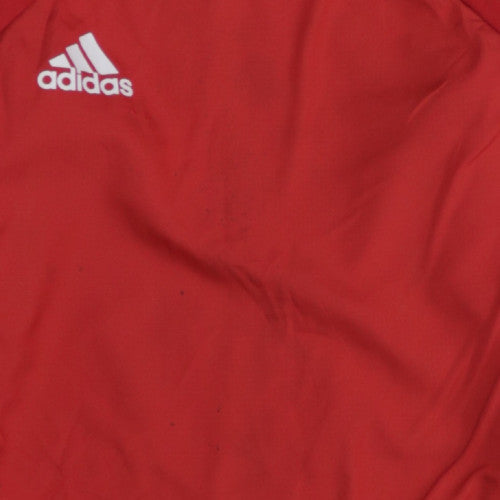 Additional view of Adidas boys’ red pullover hoodie, size 15-16, years lightweight sports top