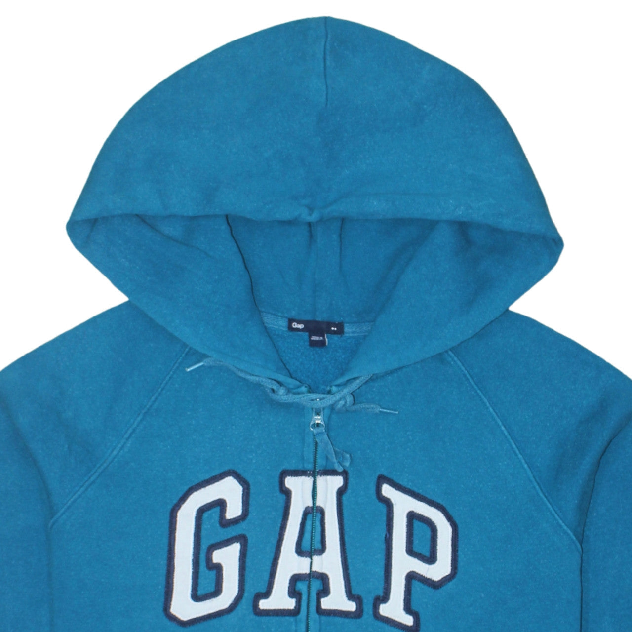 GAP Women Blue Full Zip Hoodie Sweatshirt Size M Cotton Blend