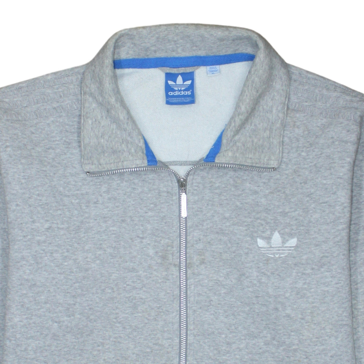 Additional view of Adidas Men's Grey Full Zip Collared Sweatshirt XL