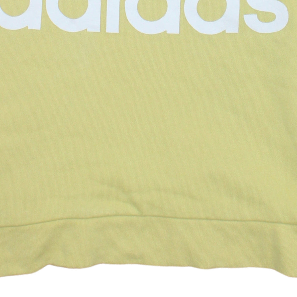 Additional view of Adidas Women Yellow Crew Neck Long Sleeve Pullover Sweatshirt UK 8
