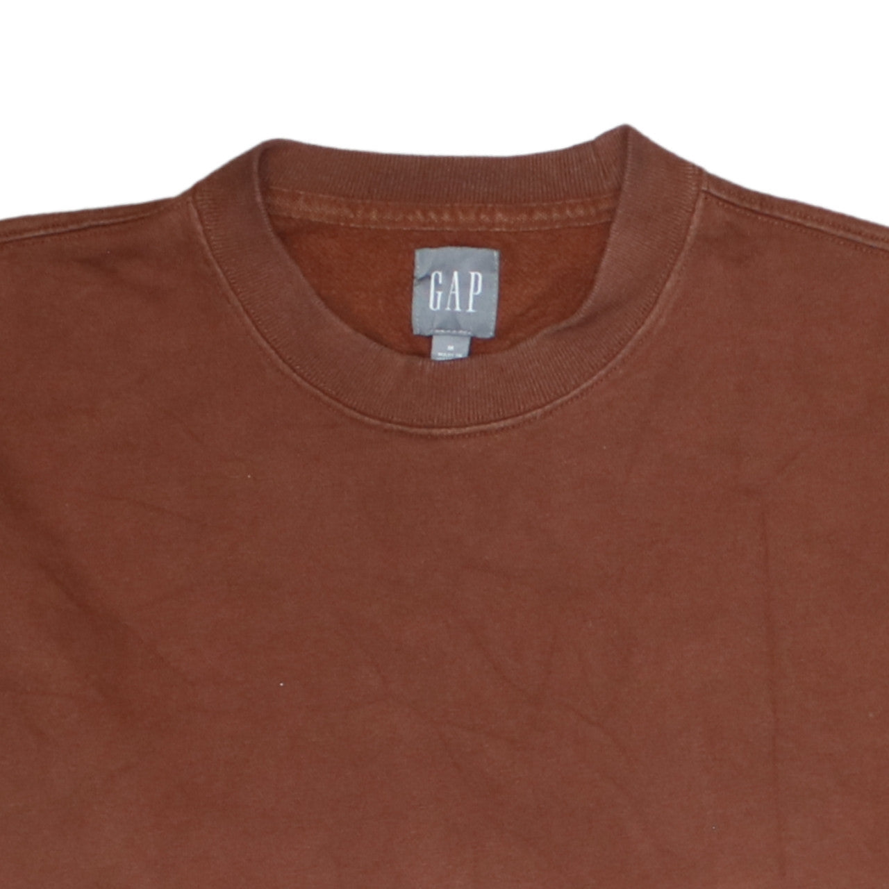 GAP Men's Brown Pullover Sweatshirt M Crew Neck Fleece Cotton Blend