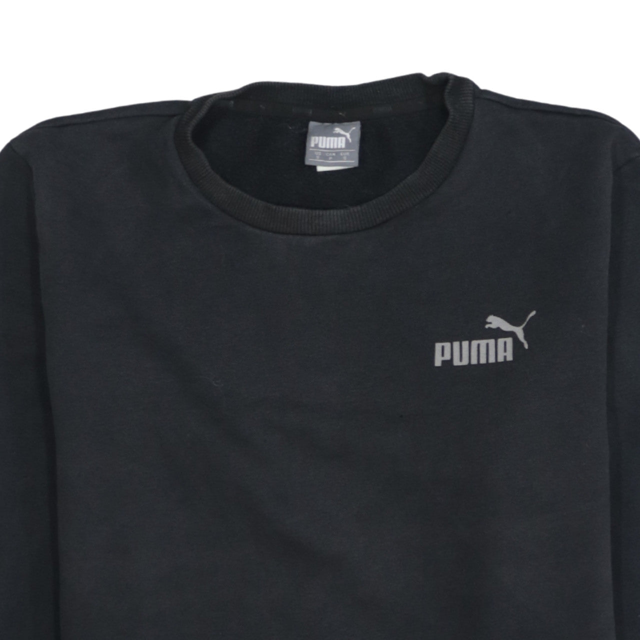 Additional view of Puma Men’s Black Crew Neck Pullover Sweatshirt, size S