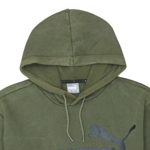 Puma Men's Green XL Pullover Hoodie with Logo & Kangaroo Pocket
