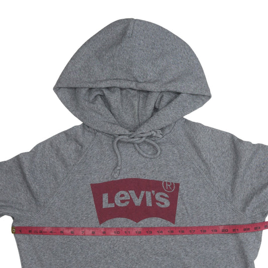 Levi's Men's Grey Pullover Hoodie L Regular Fit Graphic Logo