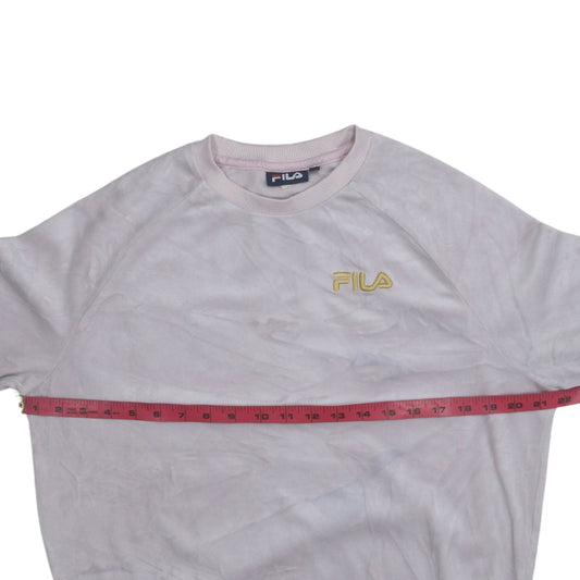 Fila Women’s Pink Crew Neck Sweatshirt Small Logo Pullover