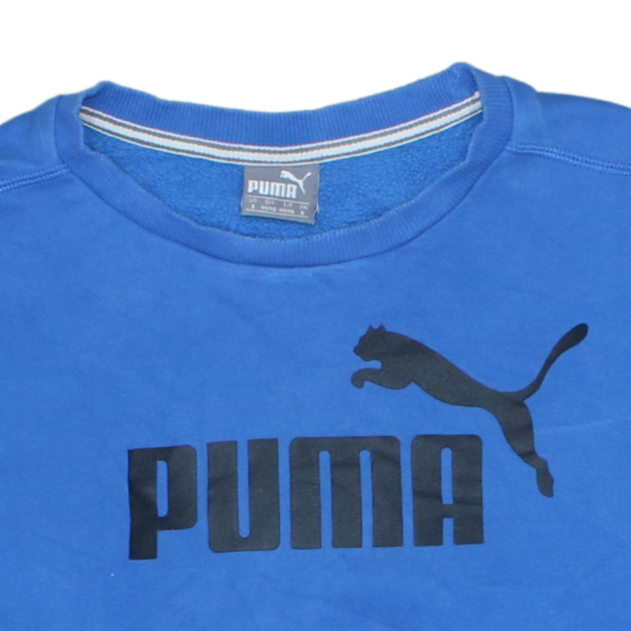 Additional view of Puma Men's Blue Crew Neck Logo Sweatshirt, size S