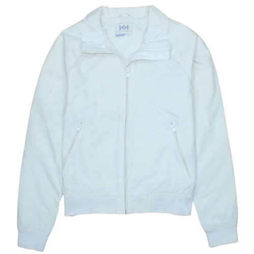 Helly Hansen Women's White Bomber Jacket Size M Zip Pocket Lightweight