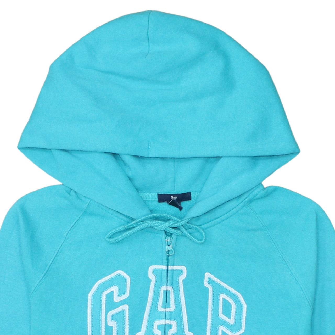 GAP Women Blue Full Zip Hoodie L Cotton Blend Casual