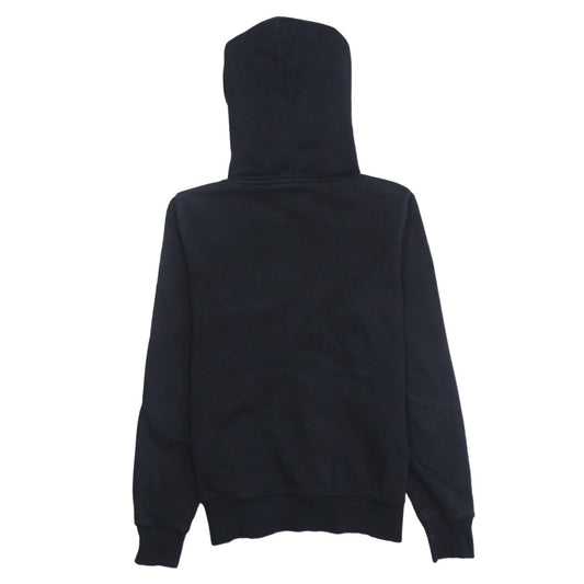 Champion Women Black Medium Pullover Hoodie with Logo Print