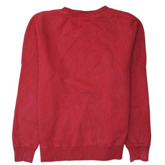 Fila Men's Red Crew Neck Logo Sweatshirt M Regular Fit