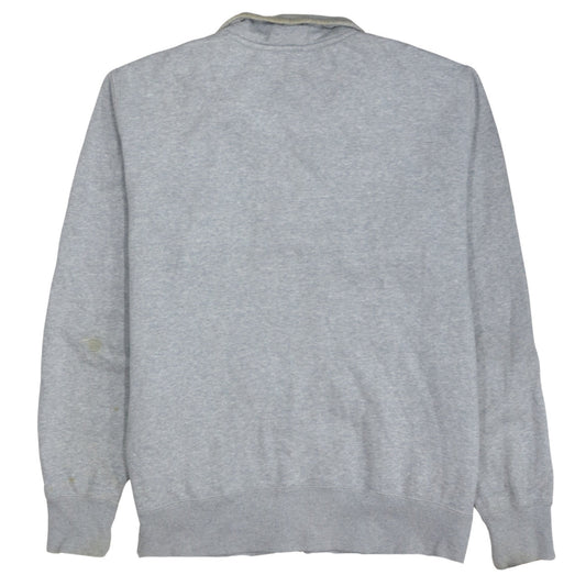 Nike Men's Grey Full Zip Sweatshirt L Cotton Blend Sportswear