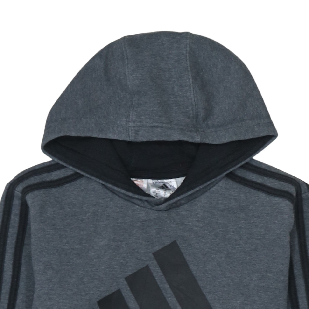 Additional view of Adidas boys’ grey hooded pullover hoodie 11-12 years logo print