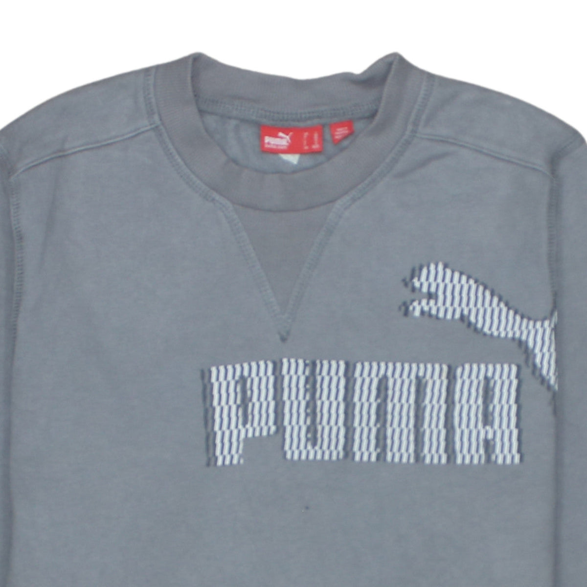 Additional view of Puma Men’s Grey Crew Neck Logo Sweatshirt, size L, Regular Fit
