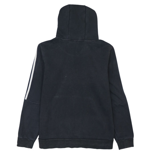 Adidas Boys Black Pullover Hoodie 13-14 Years Classic 3-Stripes Design