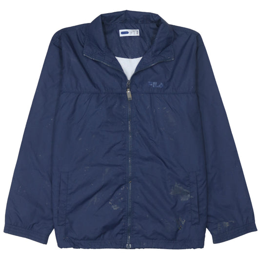 Fila Boys Blue Size 16 Windbreaker Jacket Full Zip Lightweight Sportswear