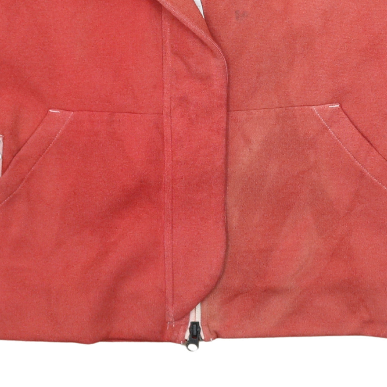 Adidas Womens Coral Red Full Zip Sweatshirt Size M 12-14 Lined Pockets