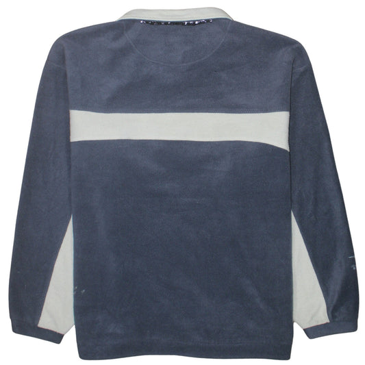 Ellesse Mens Blue XL Fleece 1/2 Zip Retro Pullover Sweatshirt
