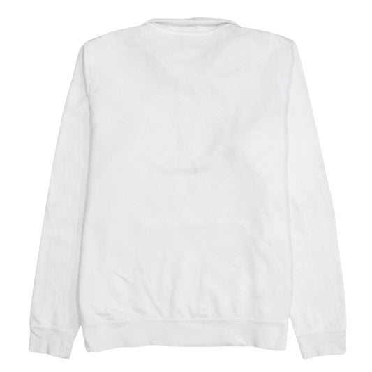 Nike Women White 1/4 Zip Pullover Sweatshirt Size L Cotton Blend
