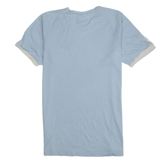 Adidas Men’s Blue Retro 3-Stripes Cotton Crew Neck T-Shirt M