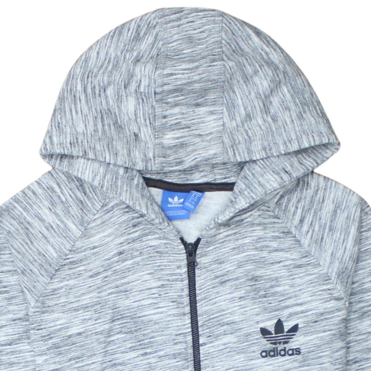 Adidas Women’s Grey Full Zip Hoodie Size 14 Cotton Blend