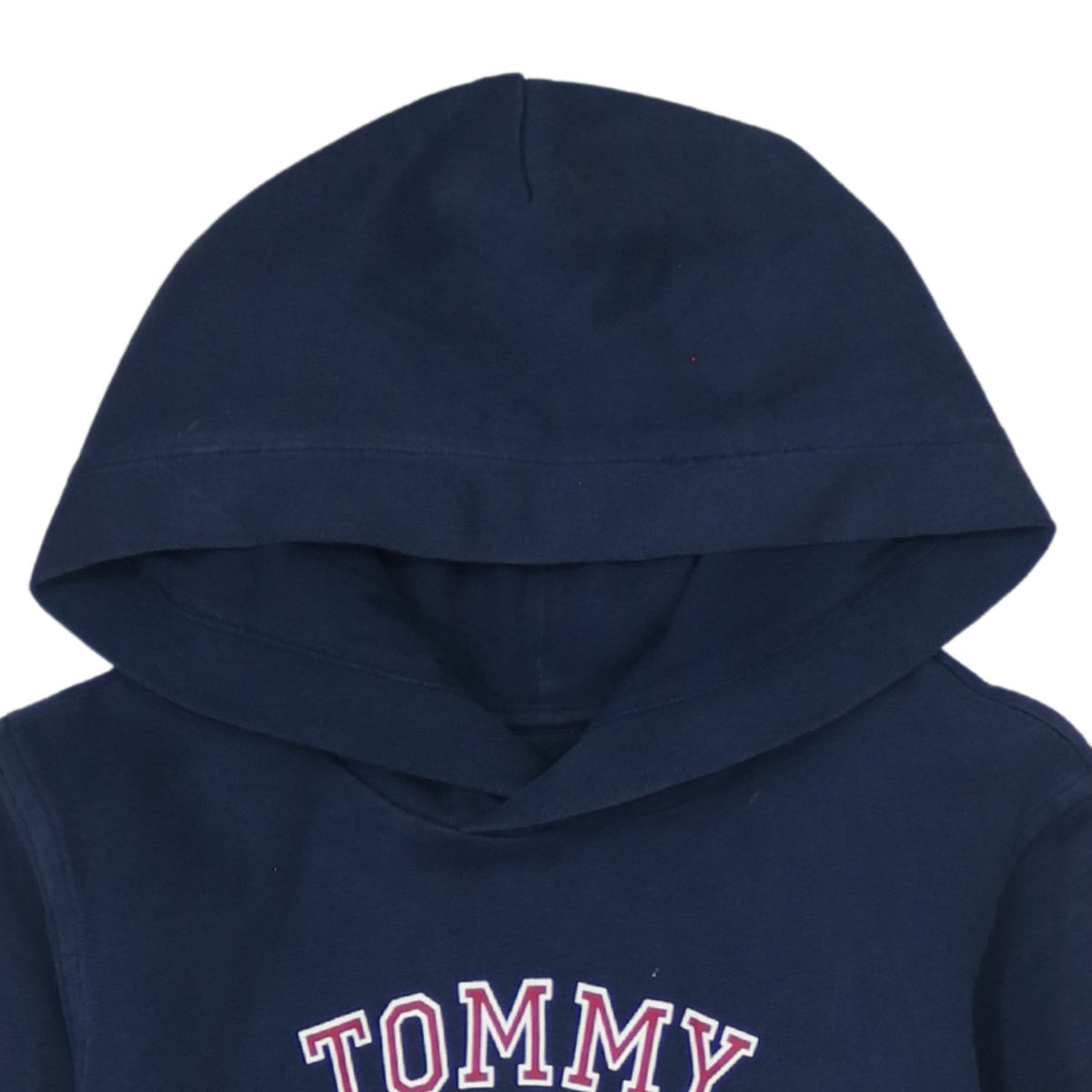 Additional view of Tommy Hilfiger boys’ navy pullover hoodie, size 152, cotton blend
