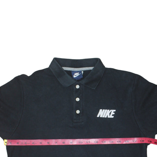 Nike Men's Black Cotton Short Sleeve Polo Shirt Size M