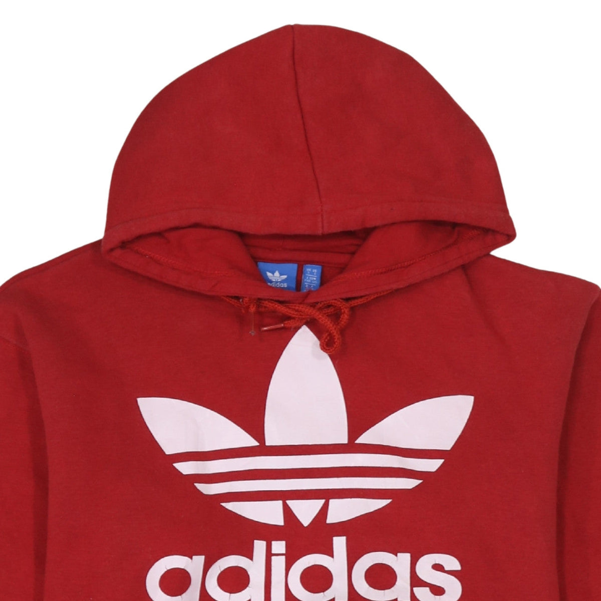 Additional view of Adidas Women's Red Pullover Hoodie Small - Classic Trefoil Logo Sweatshirt