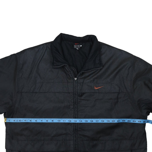 Nike Mens Black L Full Zip Logo Winter Softshell Jacket