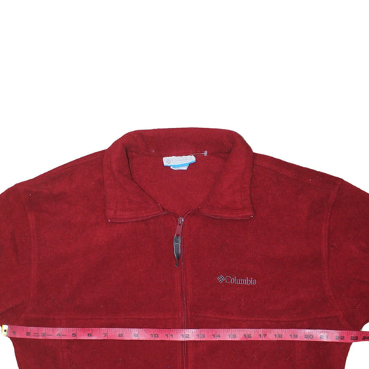 Columbia Men's Red Fleece Full Zip Jacket XL Outdoor Casual