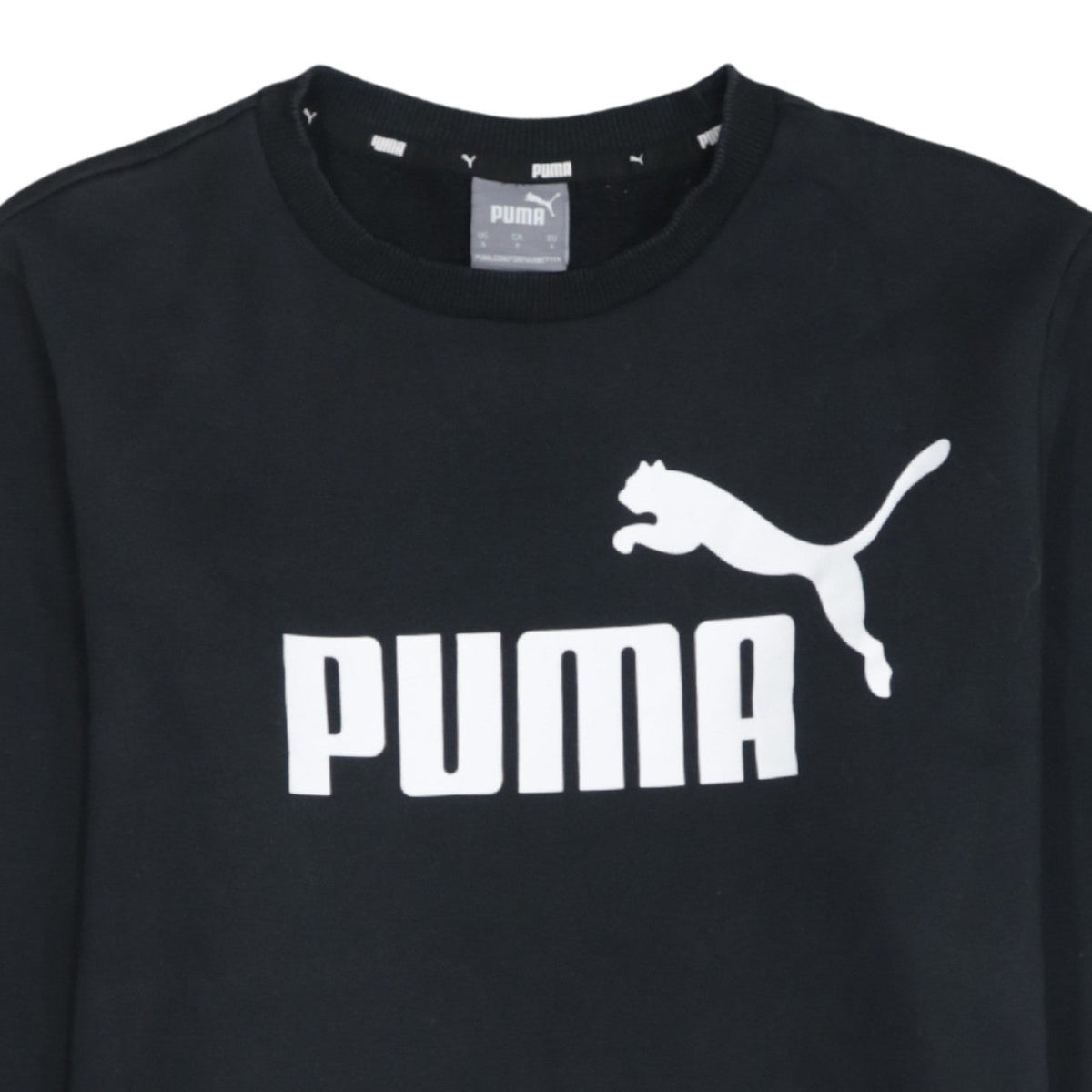 Additional view of Puma Men's Black Small Crew Neck Pullover Sweatshirt