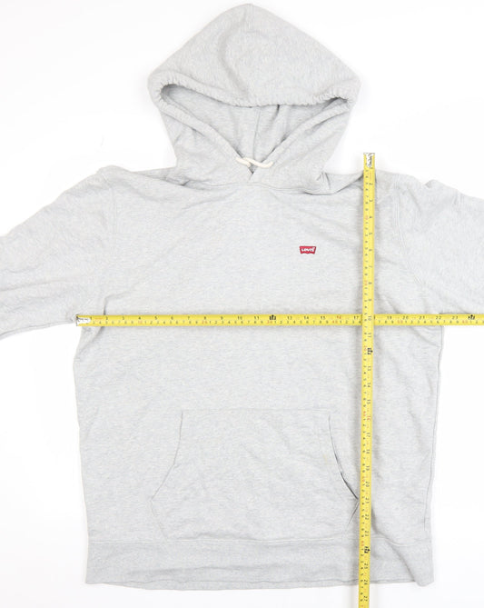 Levi's Mens Grey L Pullover Hoodie Classic Cotton Sweatshirt