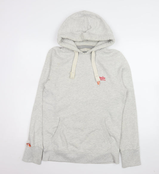 Superdry Women's Grey Pullover Hoodie Size XS Cotton Blend