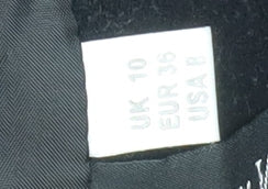 Kesta London Women's Black Wool Blend Mid-Length Coat Size 10