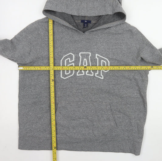 GAP Men’s Grey XL Pullover Logo Hoodie Jersey Cotton Blend