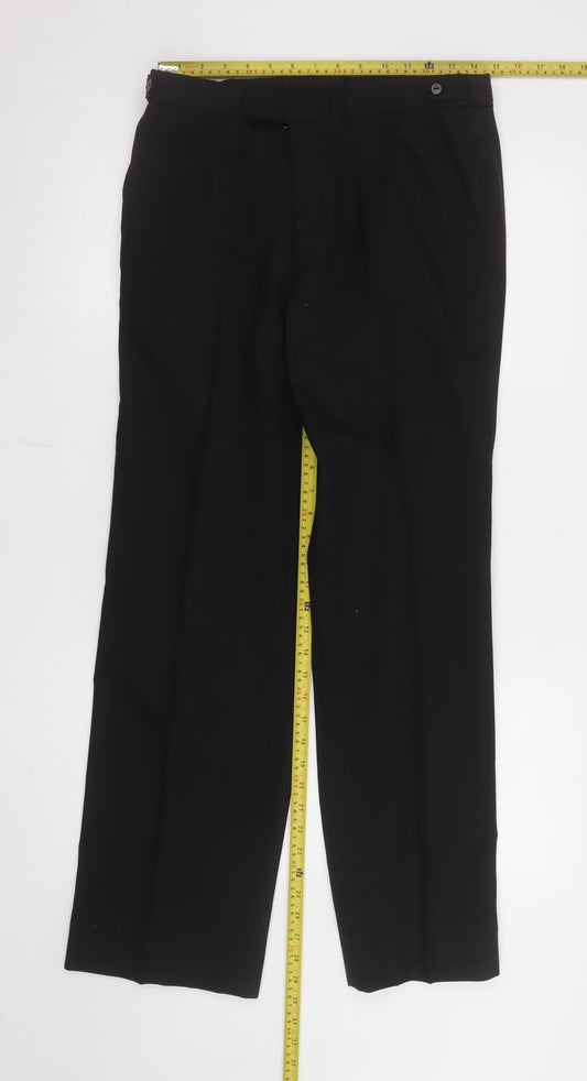 Marks and Spencer Men’s Black Wool Blend Dress Pants 32R