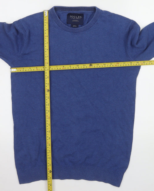 Joules Men's Blue Cotton Crew Neck Pullover Jumper Size S