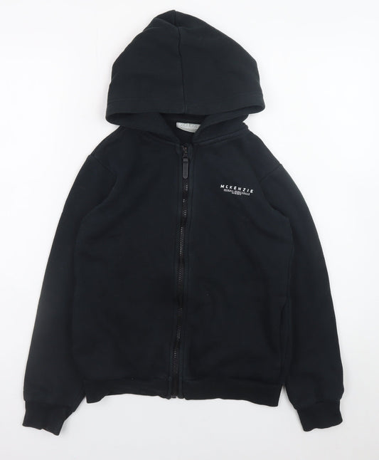 McKenzie Boys Black Full Zip Hoodie 12-13 Years Fleece Sweatshirt