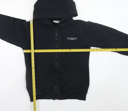 McKenzie Boys Black Full Zip Hoodie 12-13 Years Fleece Sweatshirt