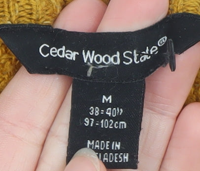 Cedar Wood State Women’s Brown Chunky-Knit Pullover Jumper M