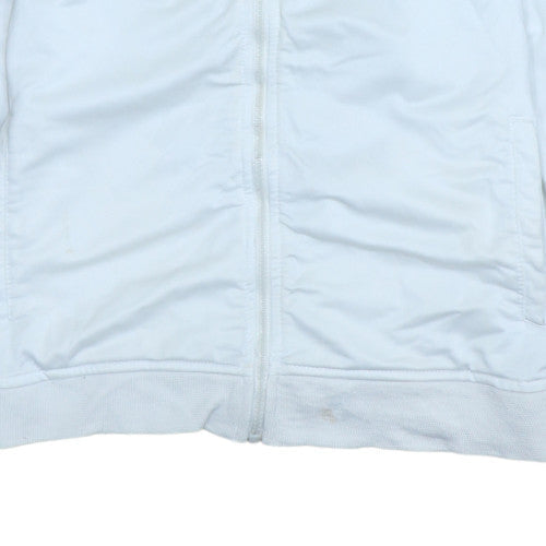 Additional view of Puma boys’ white & black track jacket, size L, full zip sports activewear