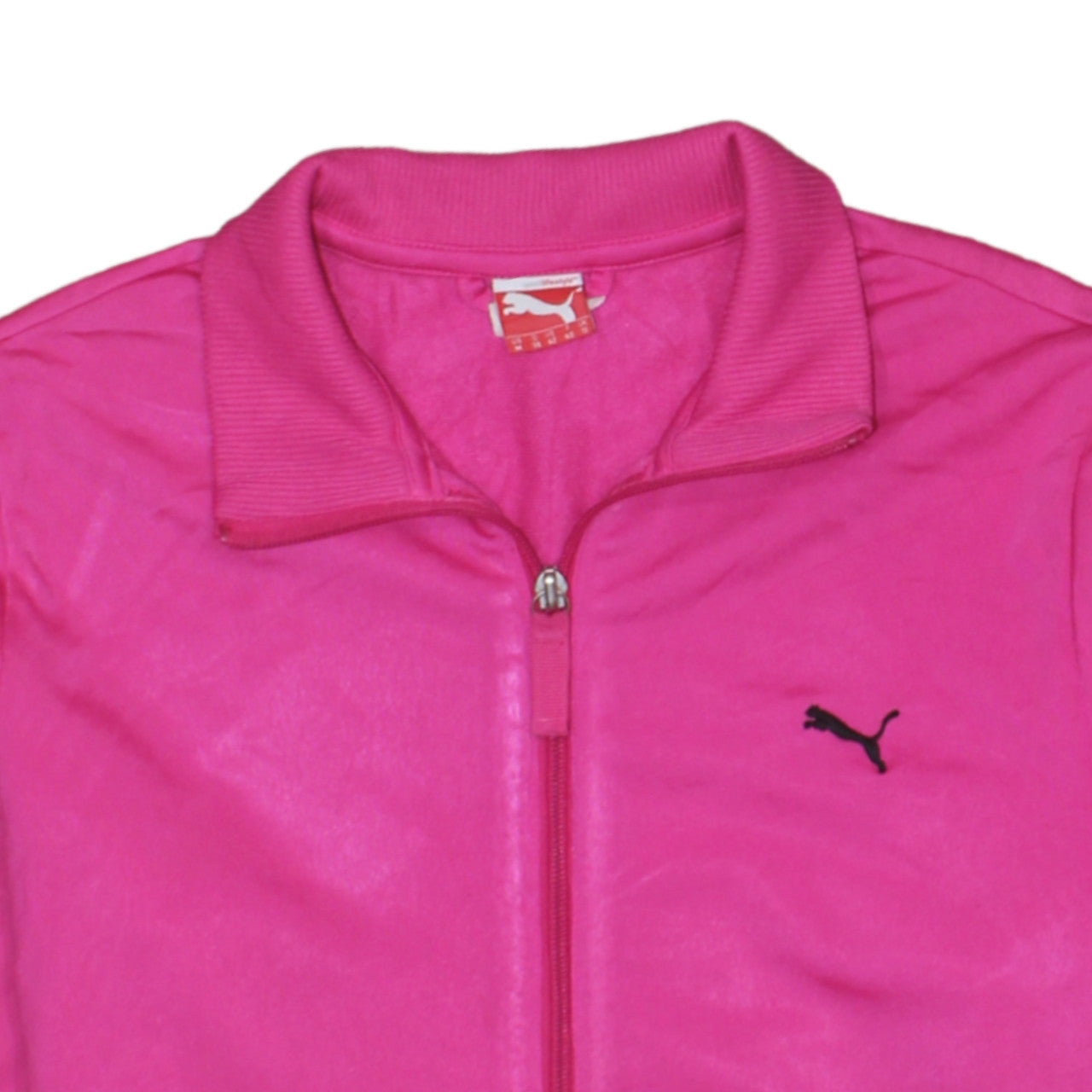 Additional view of Puma Women's Pink Track Jacket, size 12, Full Zip Lightweight Sportswear